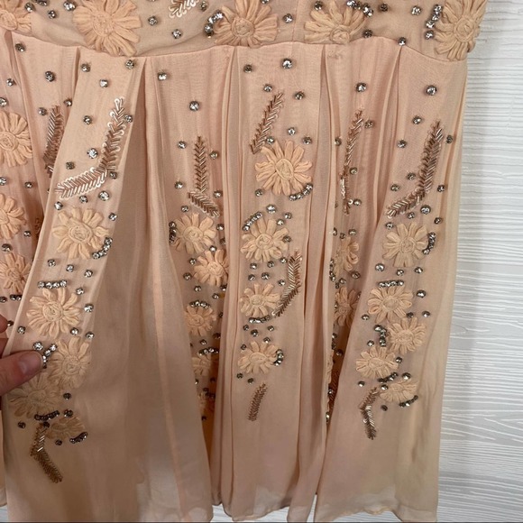 Jenny Yoo 'Blaire' Blush Sleeveless Embellished Dress Small - Picture 8 of 16